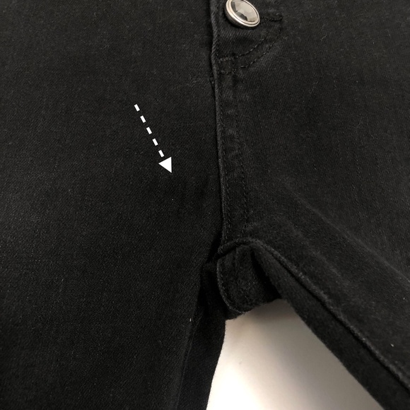 ❤️ Veronica Beard Debbie 10" Skinny Jeans Coal Rhinestone Buttons Black Size 25 - Picture 15 of 15